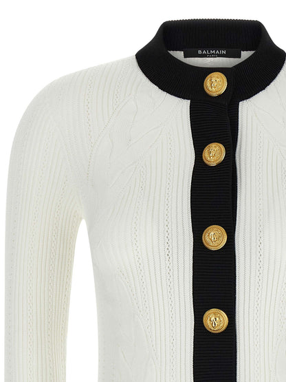 Balmain Two-tone Cardigan Knitwear for Women — €1,150