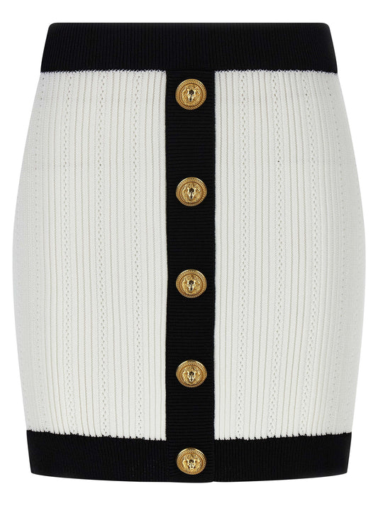 Balmain Two-tone Miniskirt — Women's Skirts, €750