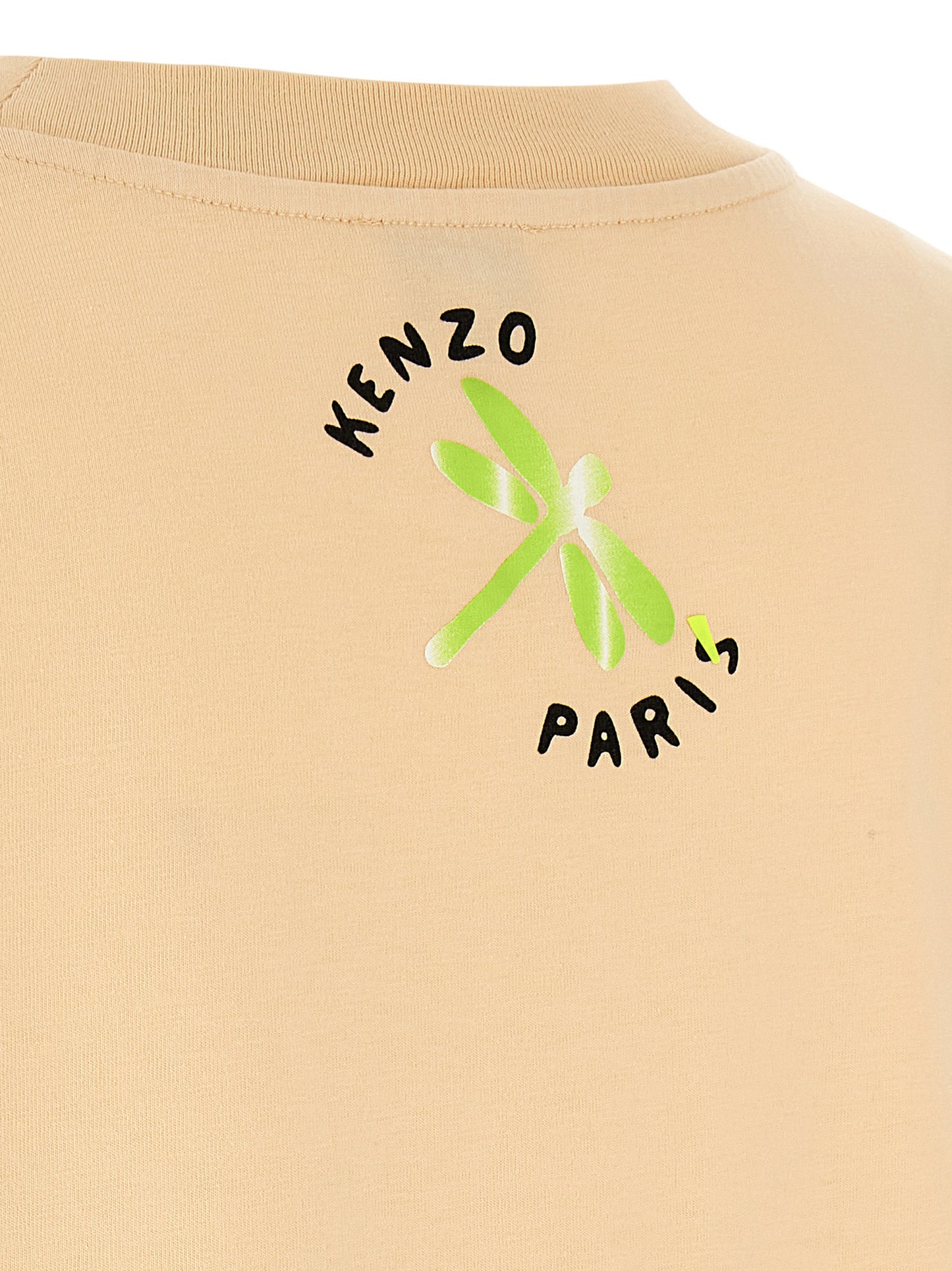 Kenzo Peonies Kimono Dress — Pink Cotton Mini