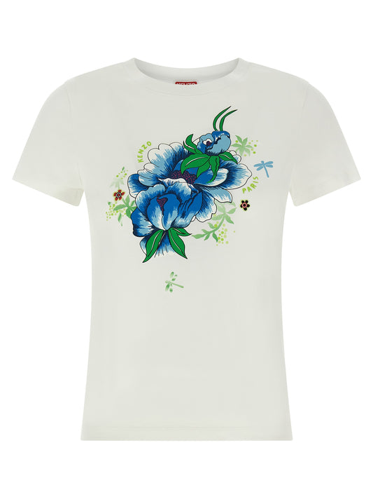 Kenzo Peonies T-shirt — Women's Topwear, White