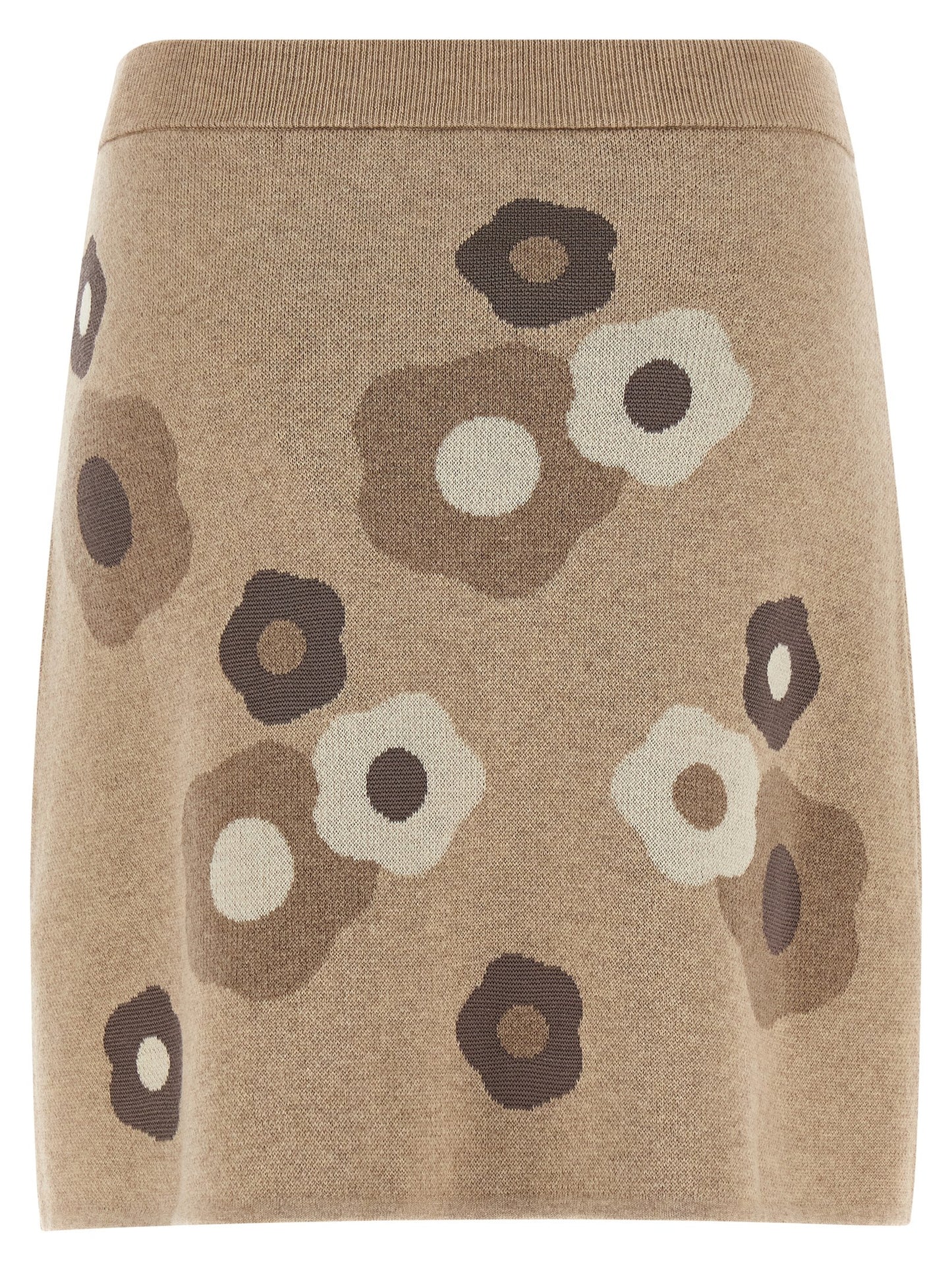 Kenzo Hana Dots Skirt — Beige Miniskirt (Women)