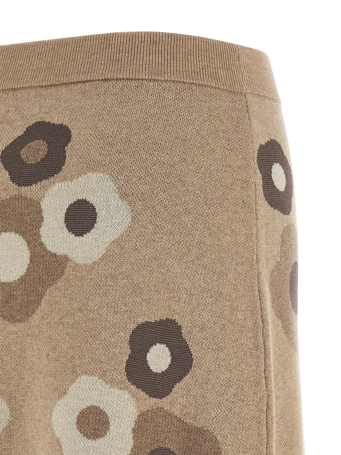 Kenzo Hana Dots Skirt — Beige Miniskirt (Women)