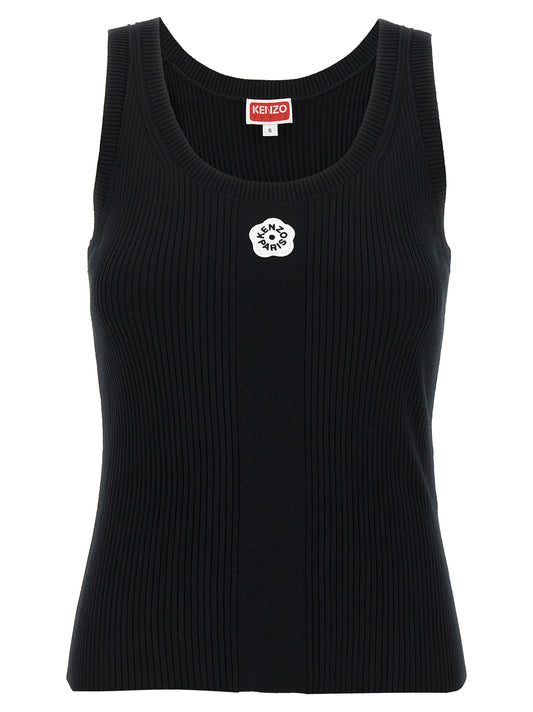 Kenzo Boke Flower 2.0 Top — Women's Black Ribbed Top