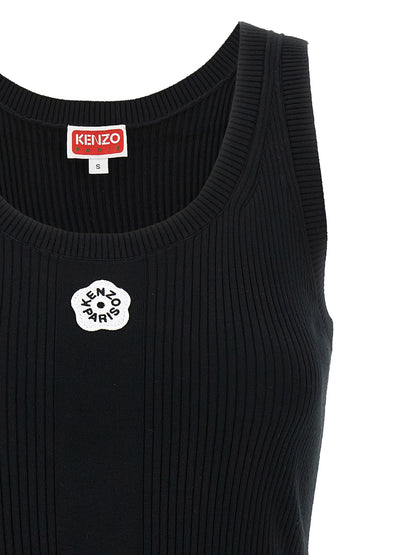 Kenzo Boke Flower 2.0 Top — Women's Black Ribbed Top