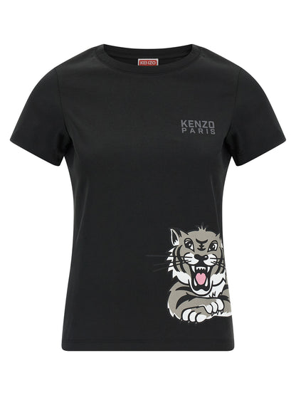 Kenzo Happy Tiger T-shirt — Women's Topwear (Slim Fit)