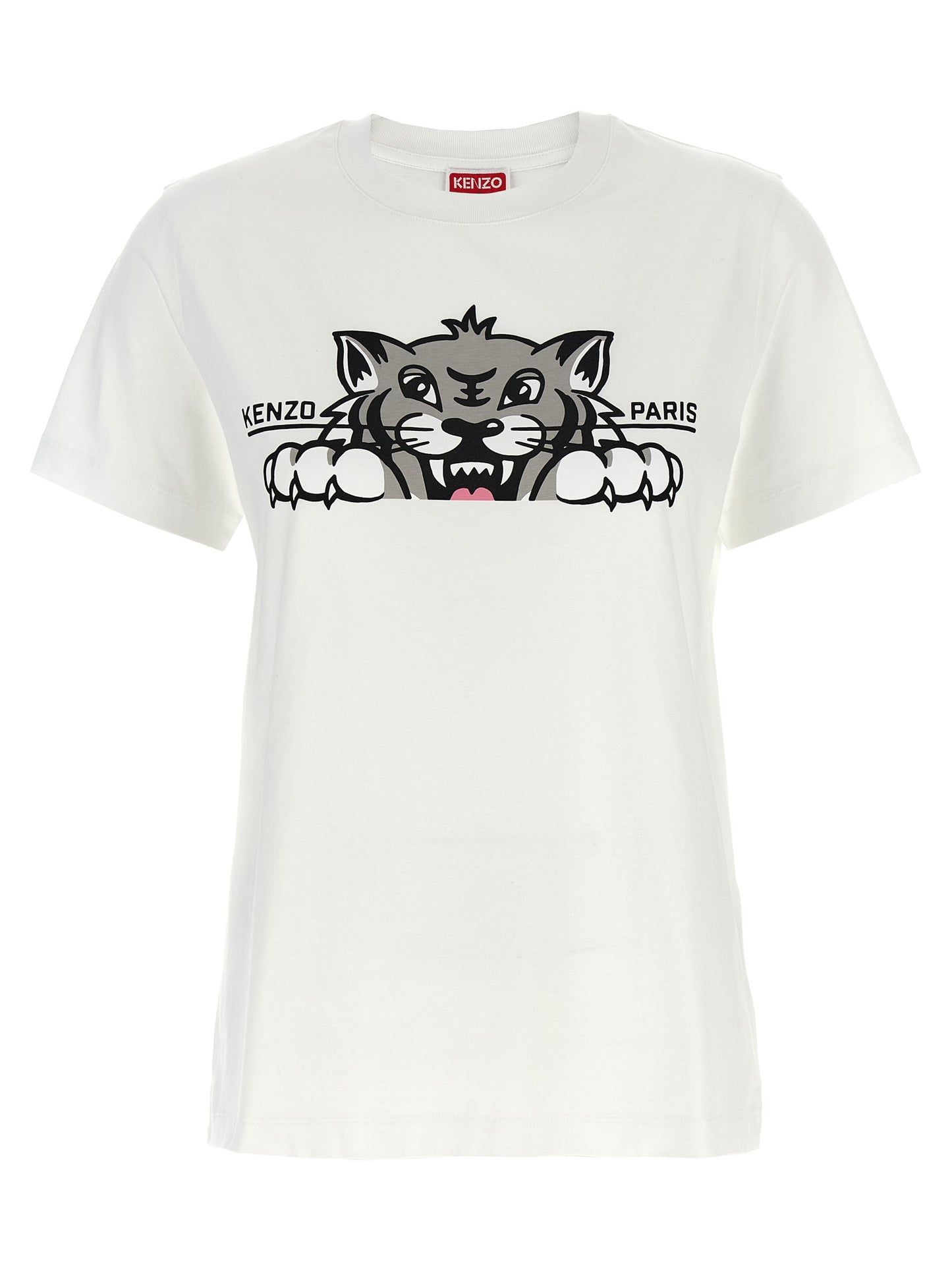Kenzo Happy Tiger T-shirt — Women's Topwear (Loose Fit)