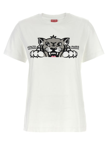 Kenzo Happy Tiger T-shirt — Women's Topwear (Loose Fit)