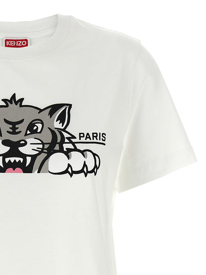 Kenzo Happy Tiger T-shirt — Women's Topwear (Loose Fit)