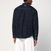 Kenzo Waves blue shirt in cotton denim