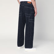 Kenzo Waves blue cargo jeans in cotton denim