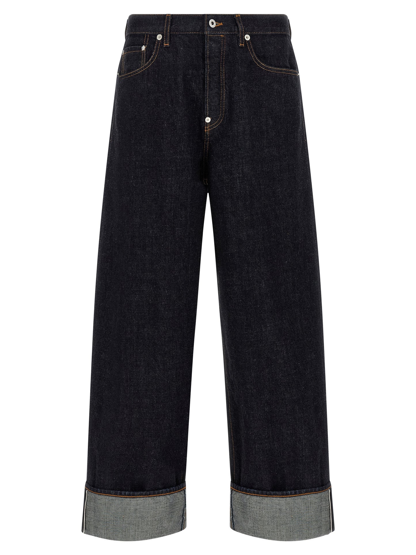 Kenzo Turn Up Jeans for Men — Wide Straight Fit