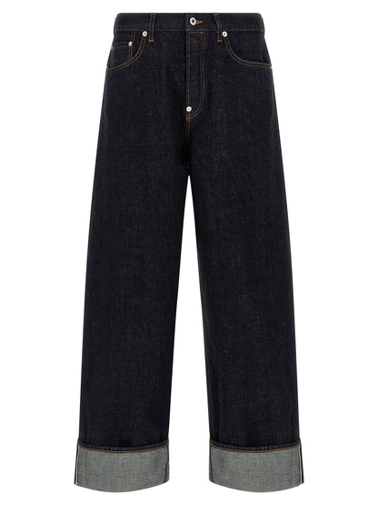 Kenzo Turn Up Jeans for Men — Wide Straight Fit