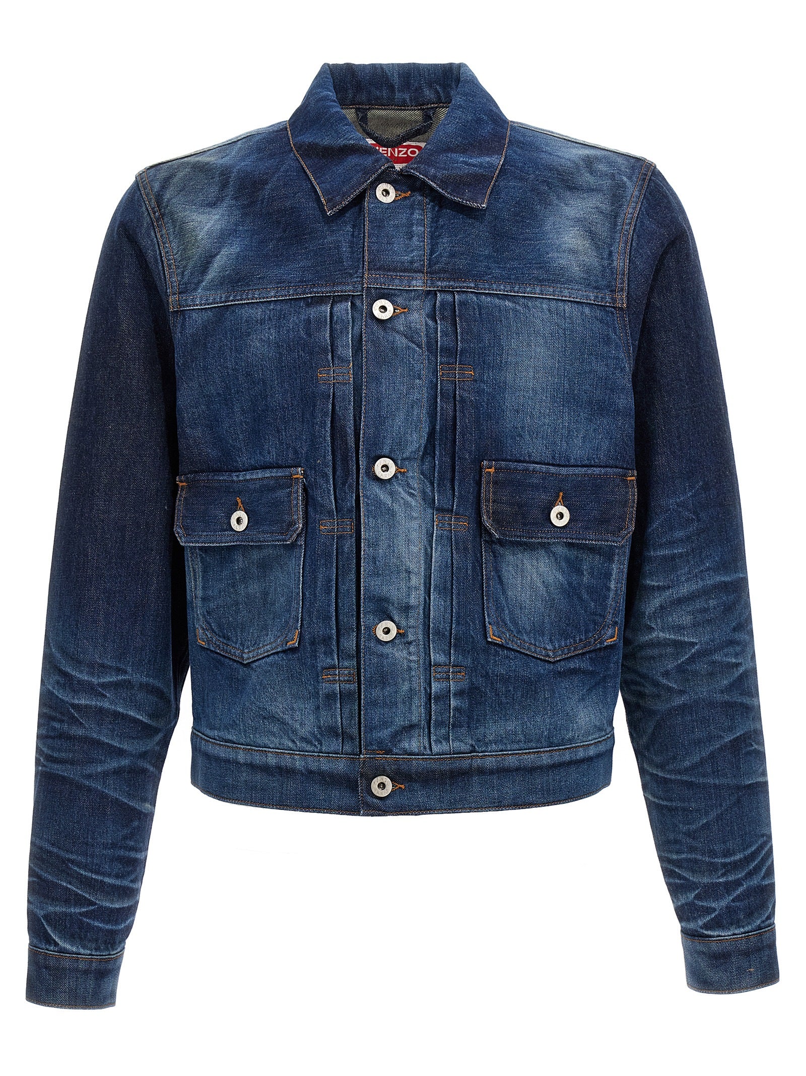 Kenzo Japanese Denim Jacket for Men - Slim Fit Trucker