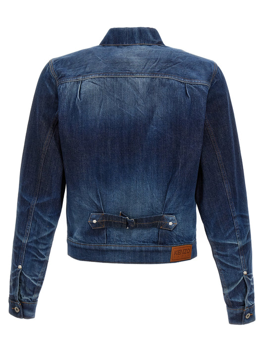 Kenzo Japanese Denim Jacket for Men - Slim Fit Trucker