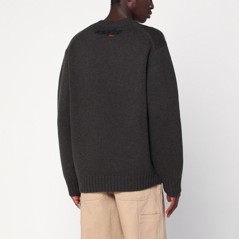 Kenzo x Futura 2000 sweater in khaki wool