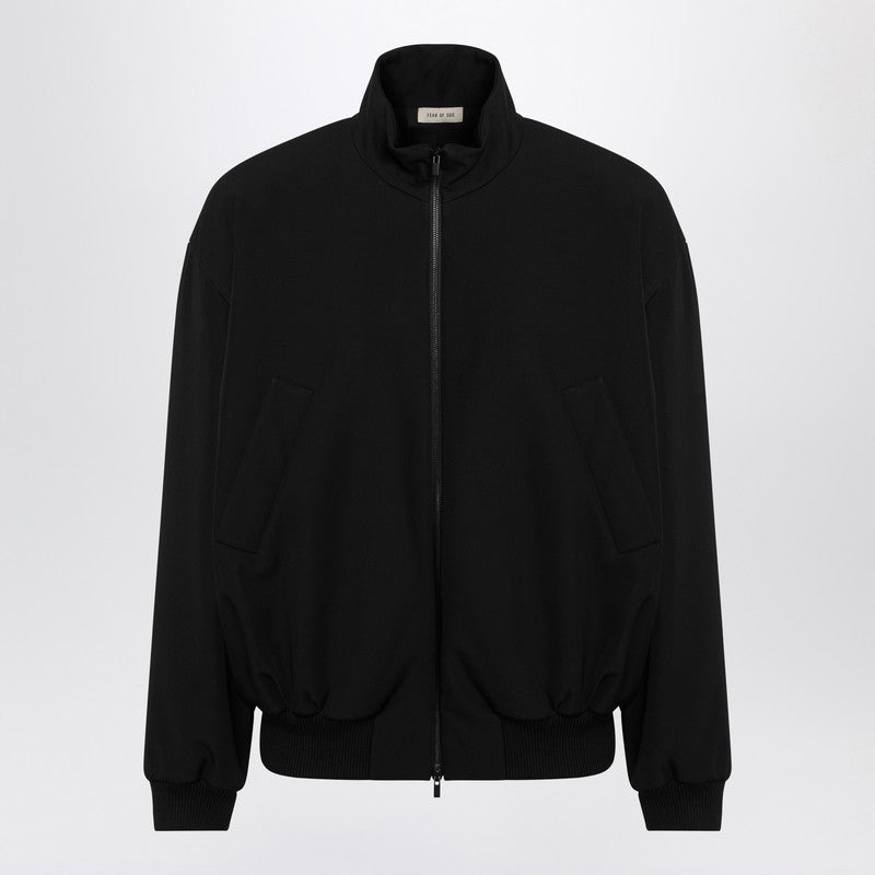 Fear of God Black zipped jacket in virgin wool and cotton