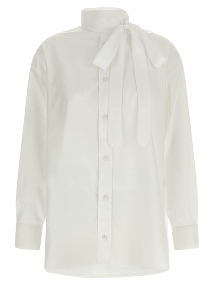 Kenzo Lavallière Collar Shirt — Women's White Shirt