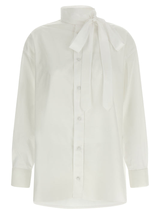 Kenzo Lavallière Collar Shirt — Women's White Shirt