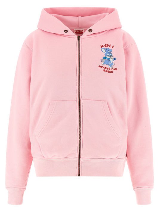 Kenzo Cartoon Hoodie — Pink Topwear for Women