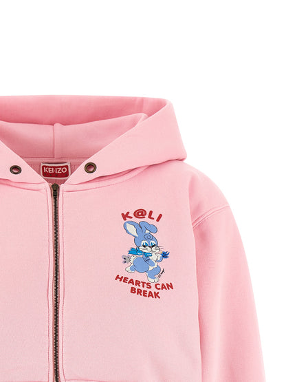 Kenzo Cartoon Hoodie — Pink Topwear for Women