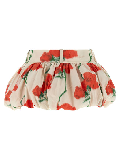 Kenzo Archive Rose Skirt — Mini Taffeta Balloon Skirt