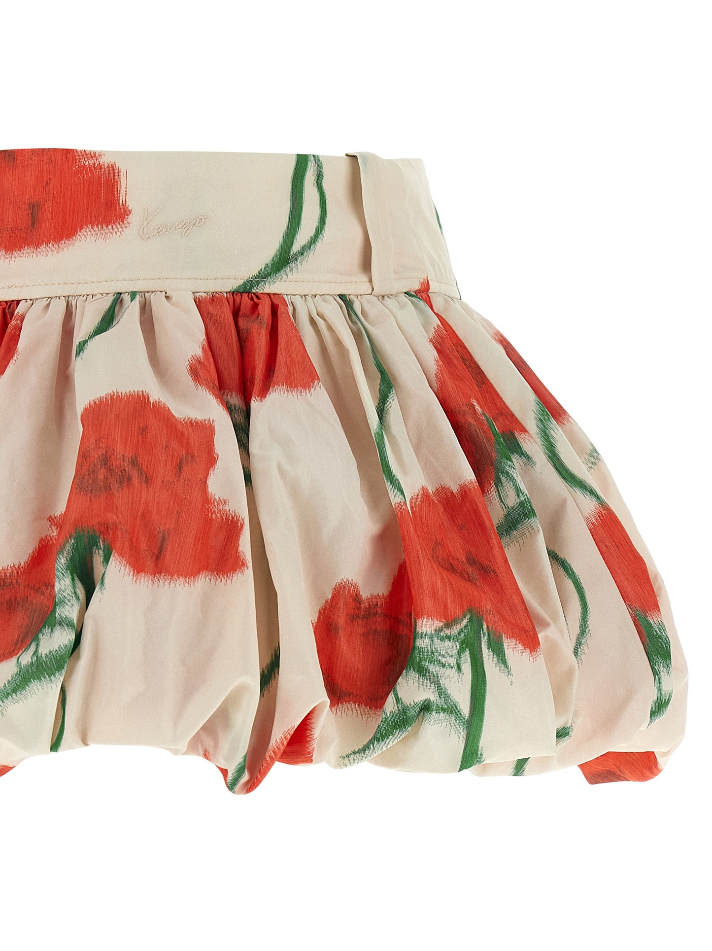 Kenzo Archive Rose Skirt — Mini Taffeta Balloon Skirt