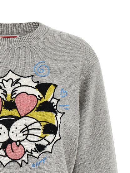 Kenzo Wild Tiger Sweater — Knitwear for Women (Gray)