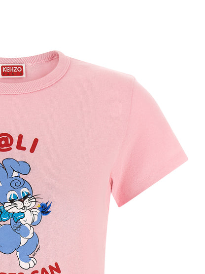 Kenzo Cartoon T-shirt — Pink Women's Topwear | Aumifour
