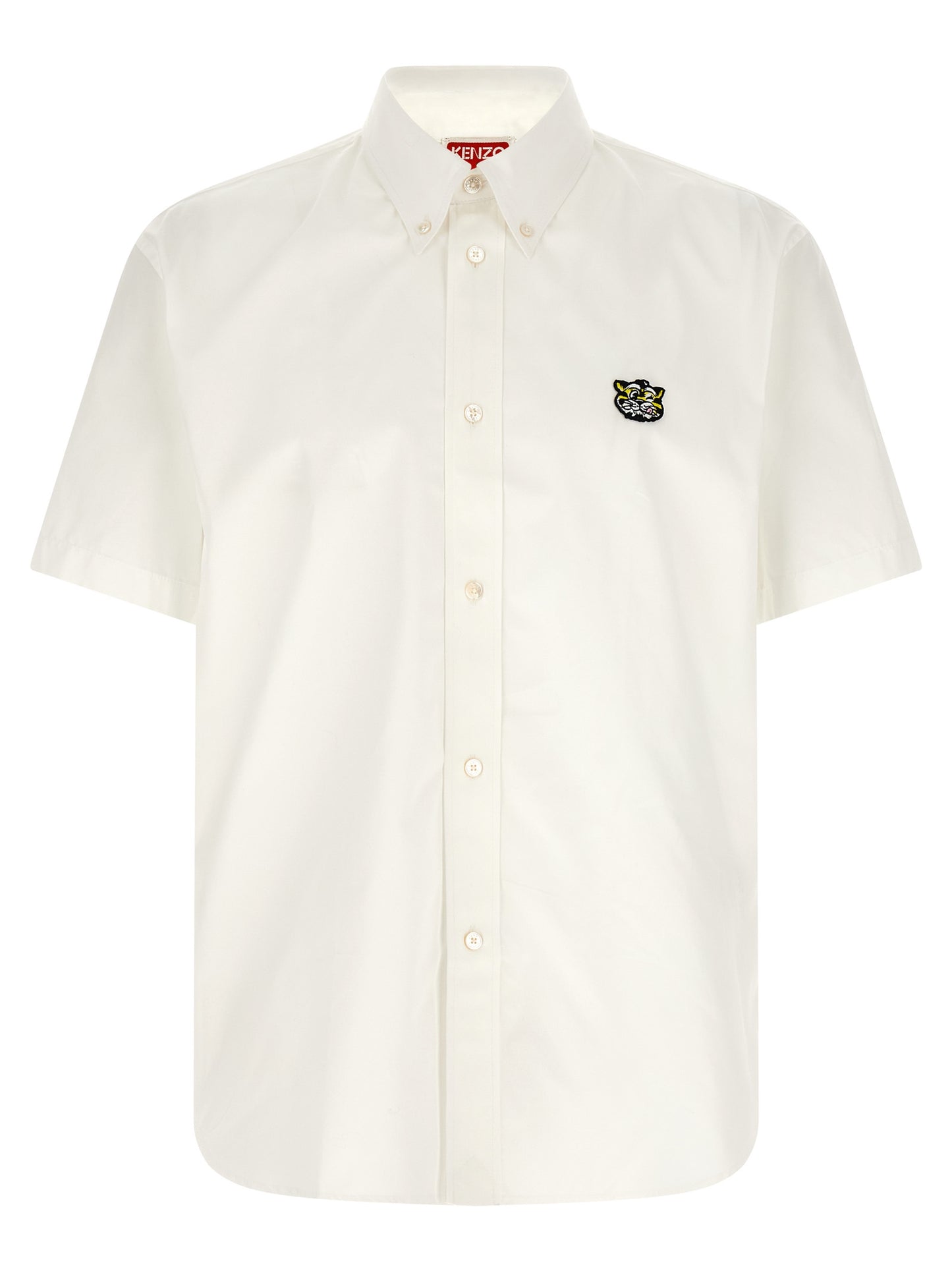 Kenzo Wild Tiger Crest Shirt for Men — Cotton Poplin