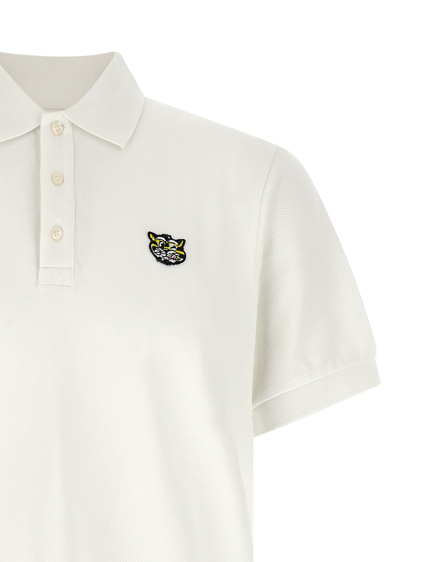 Kenzo Wild Tiger GOTS Polo Shirt for Men — White, €120