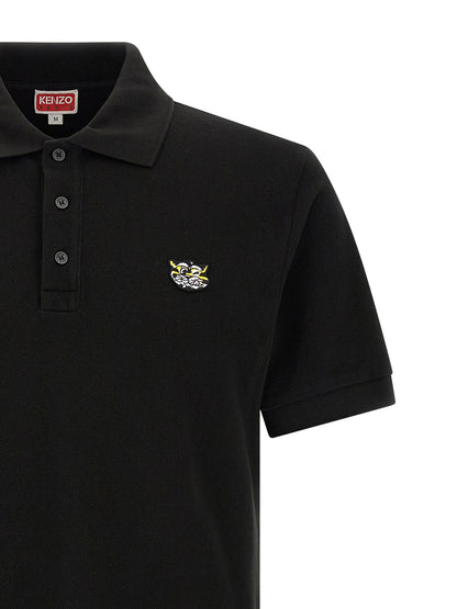 Kenzo Wild Tiger Polo Shirt — Men's Slim Fit (Black)