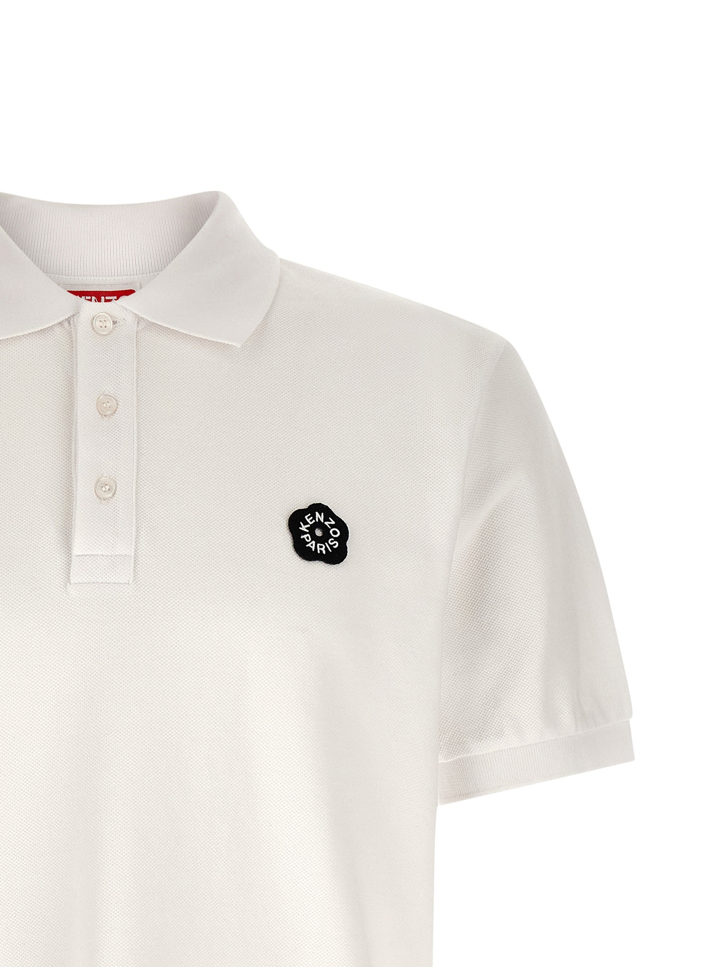 Kenzo Boke Flower 2.0 Polo Shirt — Slim Fit White