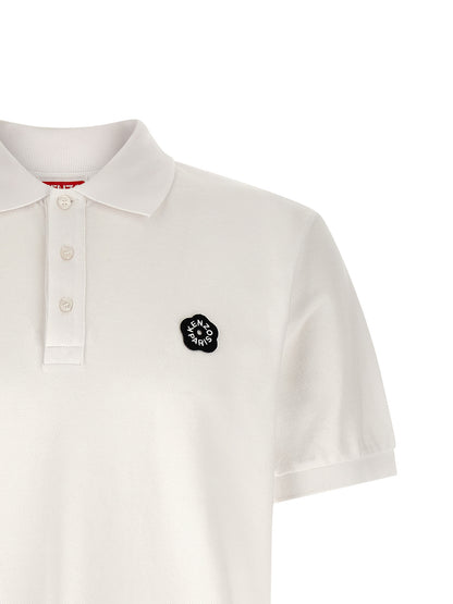 Kenzo Boke Flower 2.0 Polo Shirt — Slim Fit White