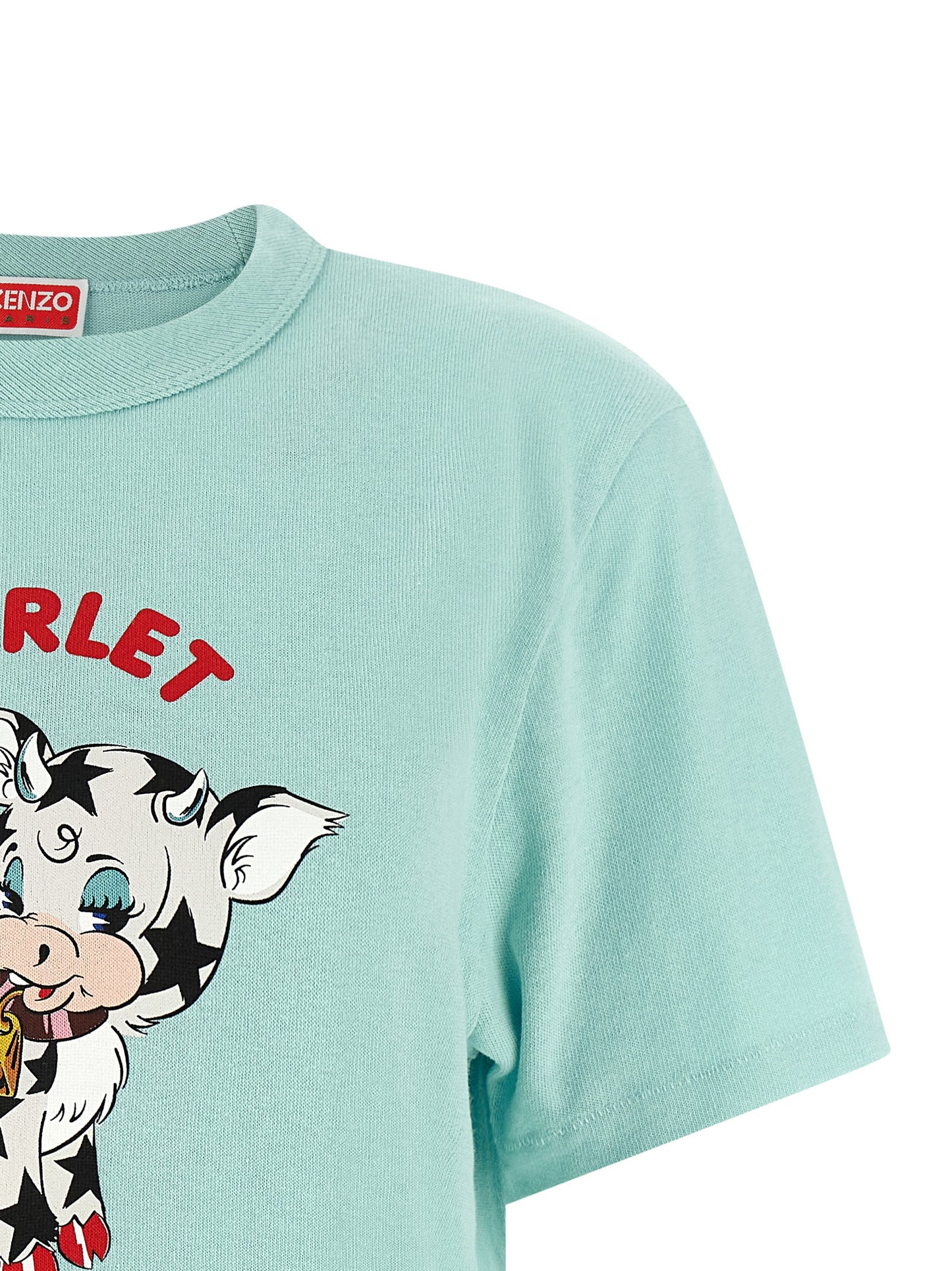 Kenzo Cartoon T-Shirt - Light Blue Slim Fit Topwear