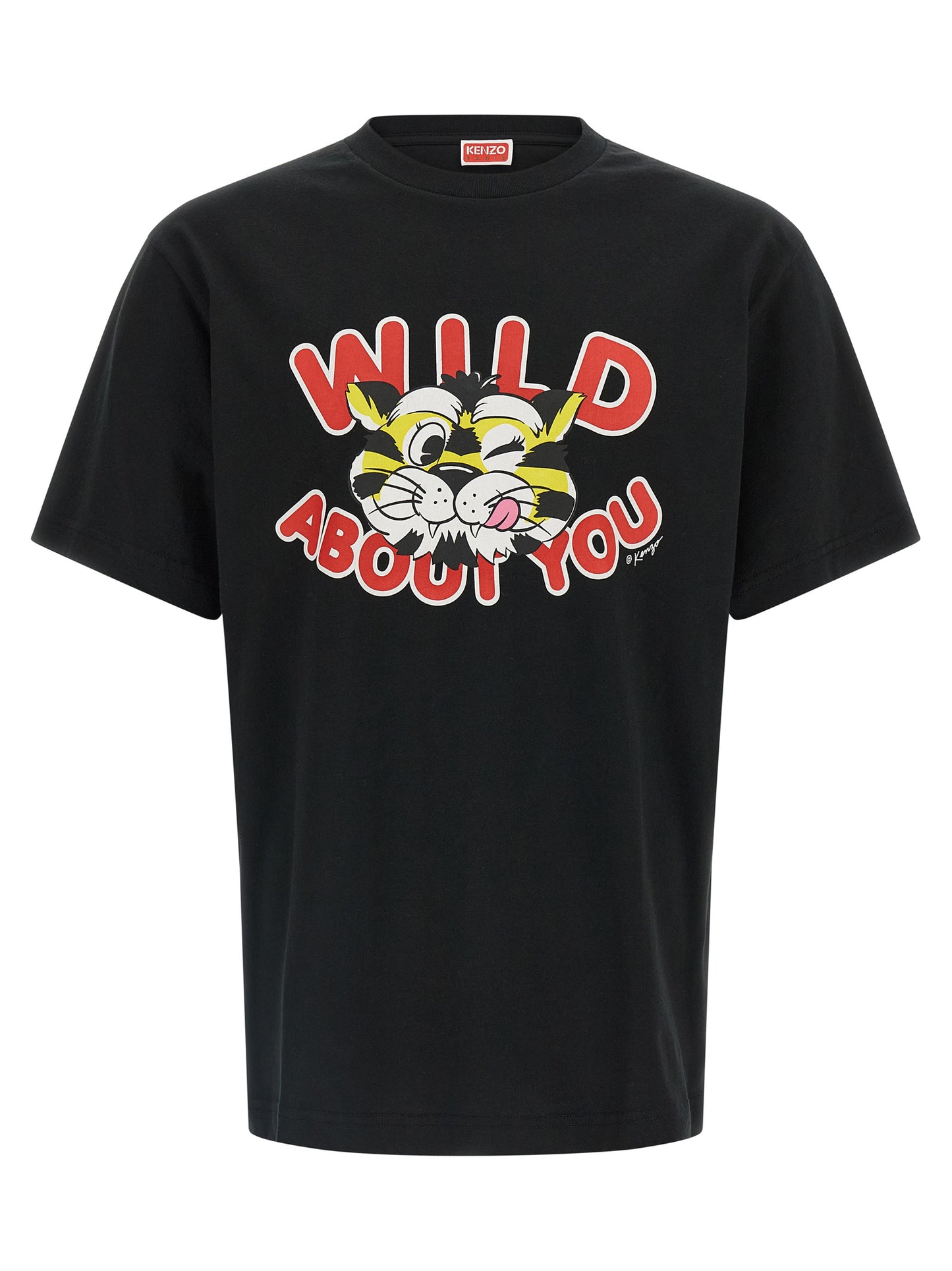 Kenzo Wild Tiger T-shirt — Men's Black Topwear