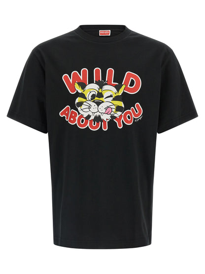Kenzo Wild Tiger T-shirt — Men's Black Topwear