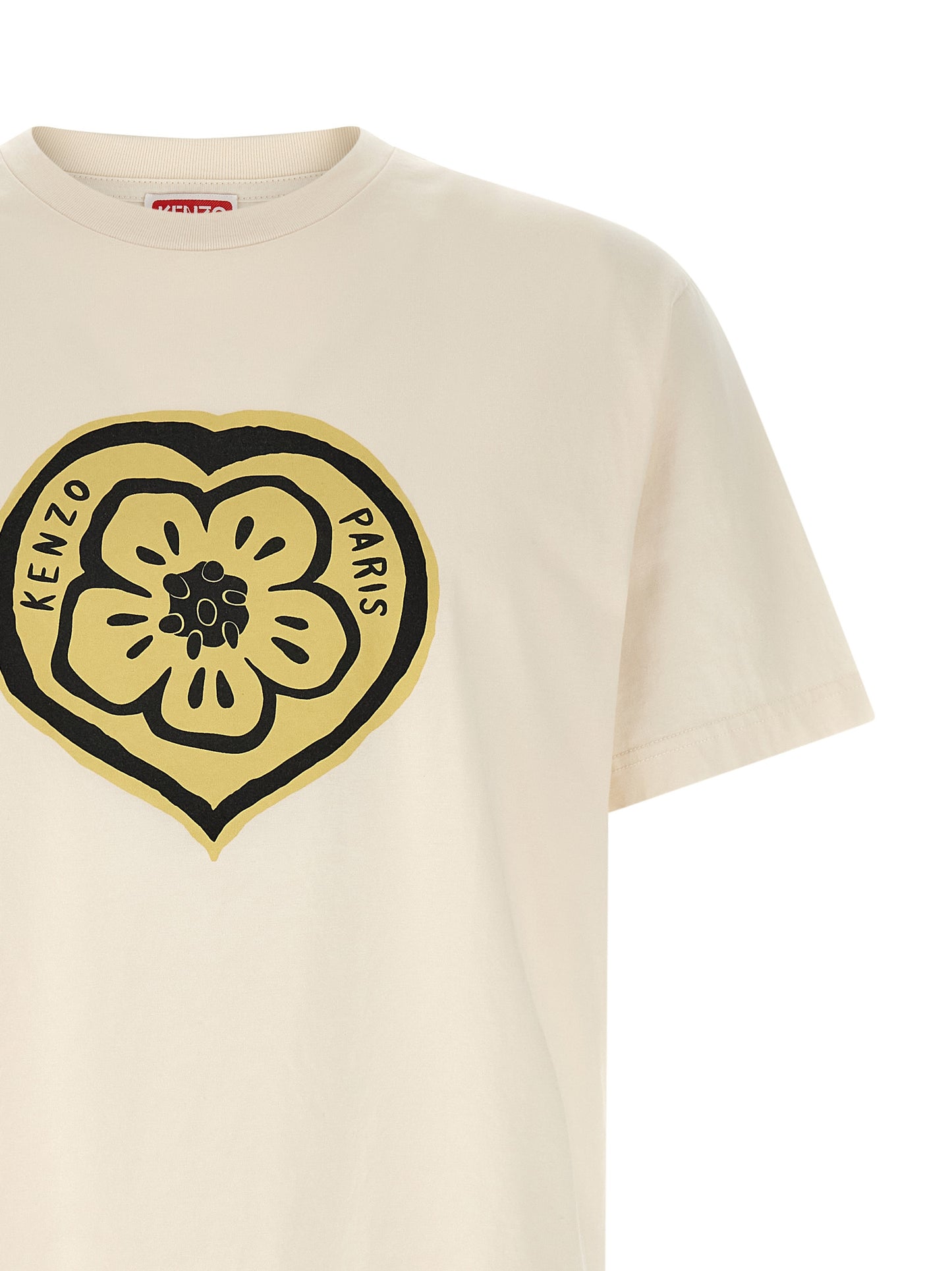 Kenzo Boke Heart T-shirt for Men — Beige Topwear