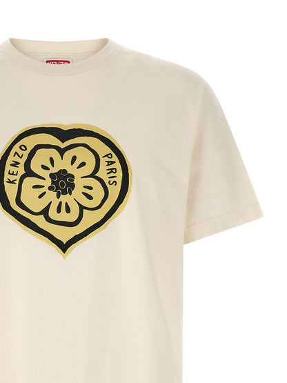Kenzo Boke Heart T-shirt for Men — Beige Topwear
