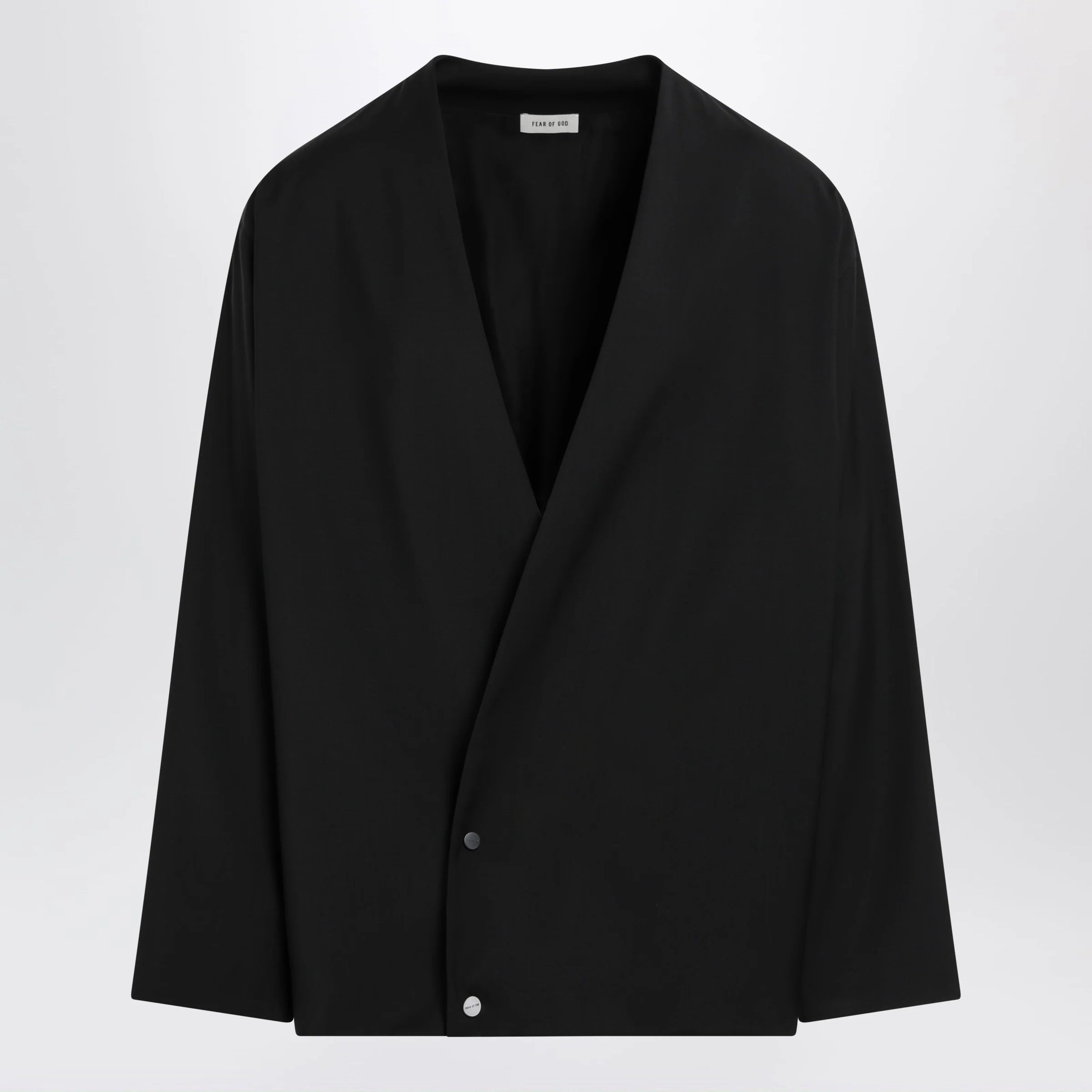 Fear of God Black wool jacket with shawl collar