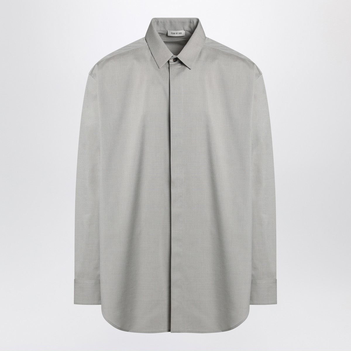 Camisa de algodón jaspeado gris paloma Fear of God