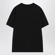 Balmain Black cotton crewneck t-shirt with logo