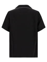 Balmain Varsity Shirt — Mens Black Jacquard Polo