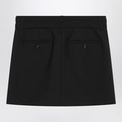 Sportmax Black mini skirt in wool