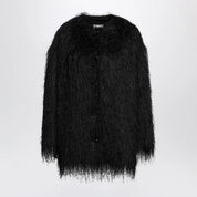 LouLou De Saison Black Filipo coat with fringes