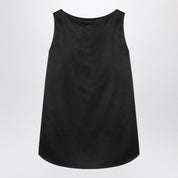 Top Max Mara en satén de seda negro