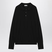 JOHN SMEDLEY Finchley polo in black cotton