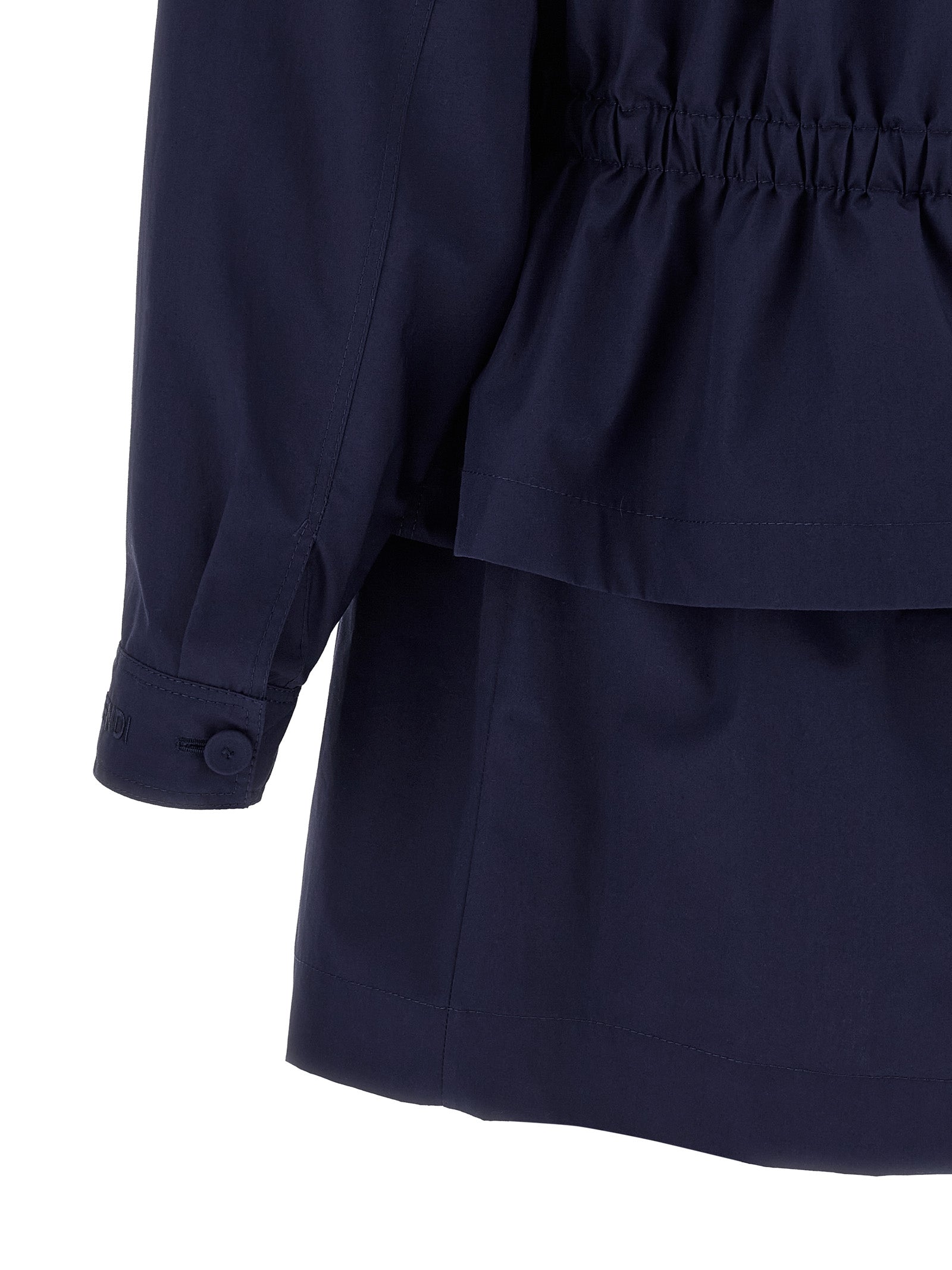 Fendi Saharan Jacket — Women's Blue Jacket, Luxury Fit