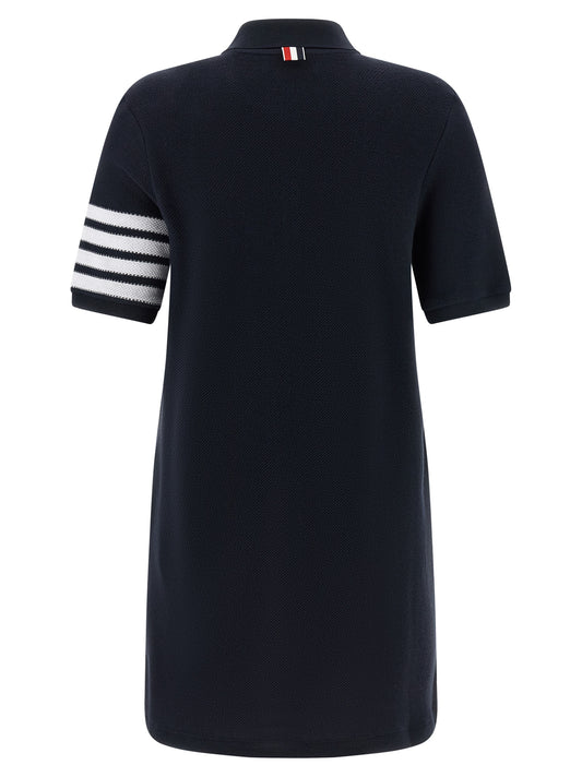 Thom Browne Polo Dress — Blue Cotton Mini