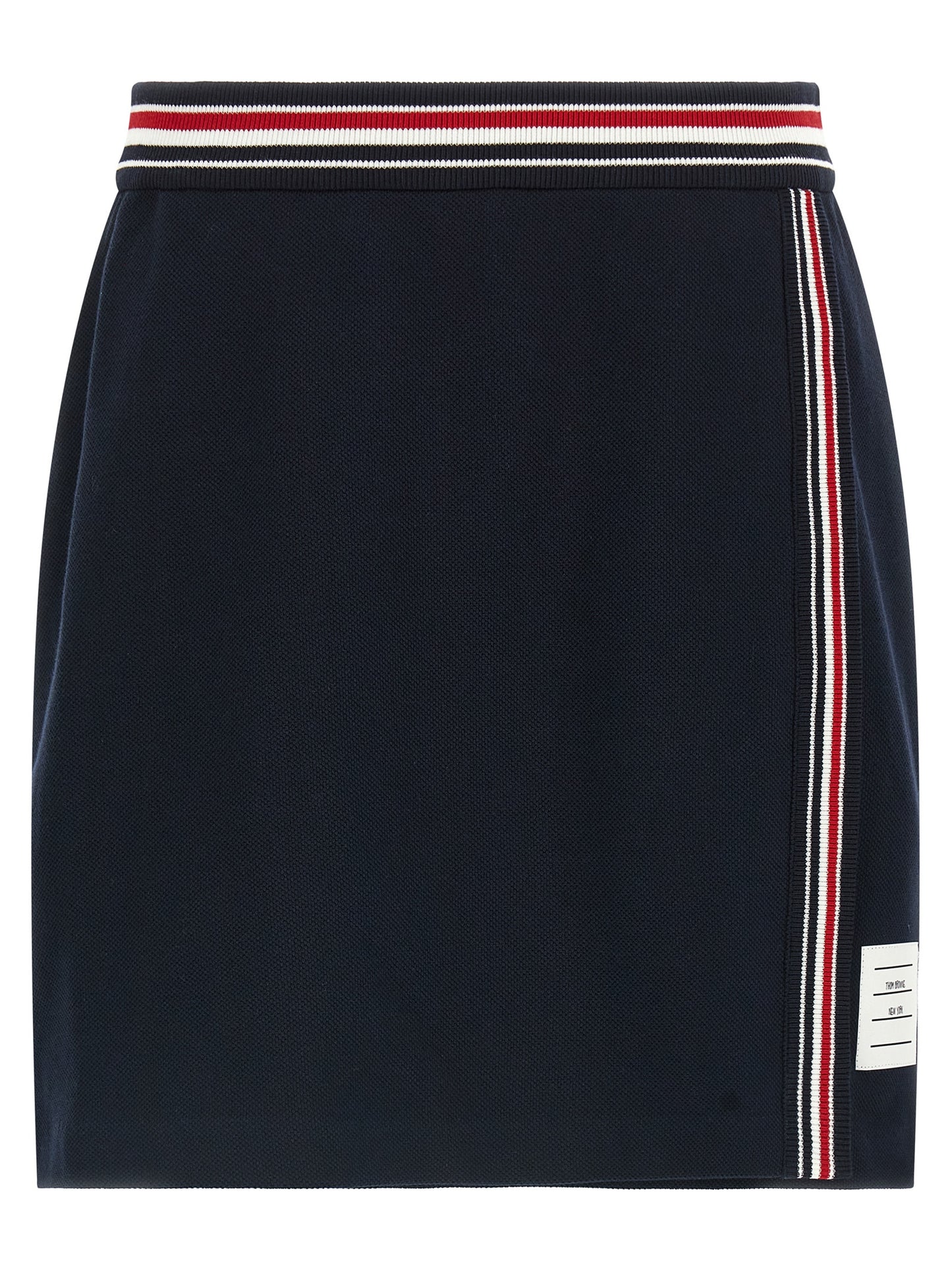 Thom Browne RWB Skirt — Piqué Cotton Miniskirt