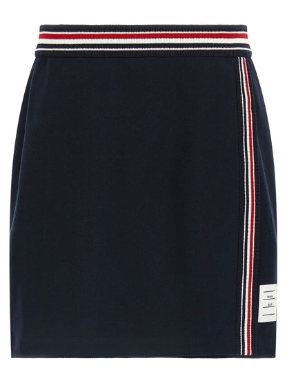 Thom Browne RWB Skirt — Piqué Cotton Miniskirt
